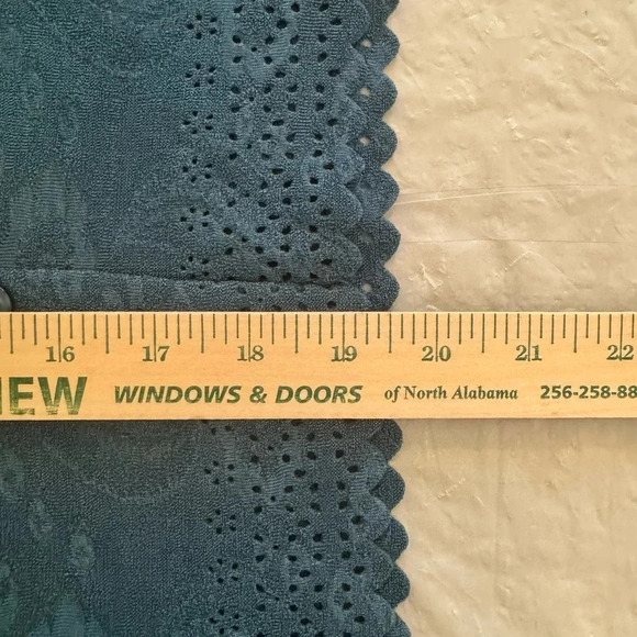 Rebecca Malone Petite Beautiful Dark Teal Short Sleeve Blouse - Picture 5 of 5